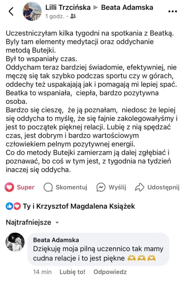 Opinia na temat indywidualnych sesji rozwojowych 1:1